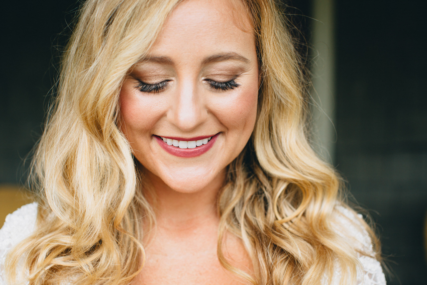 Bridal hair & makeup for a rustic fall outdoor wedding in the mountains