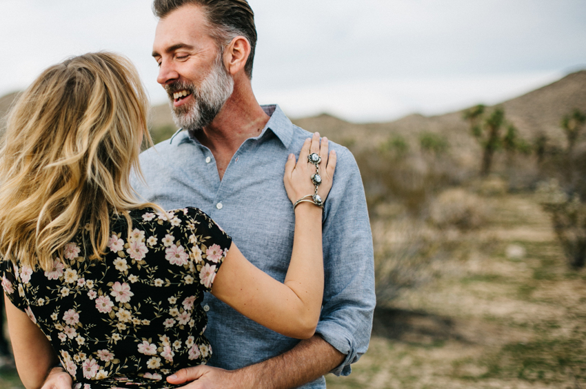 Stylish outfit ideas for boho engagement session at Joshua Tree Park in California