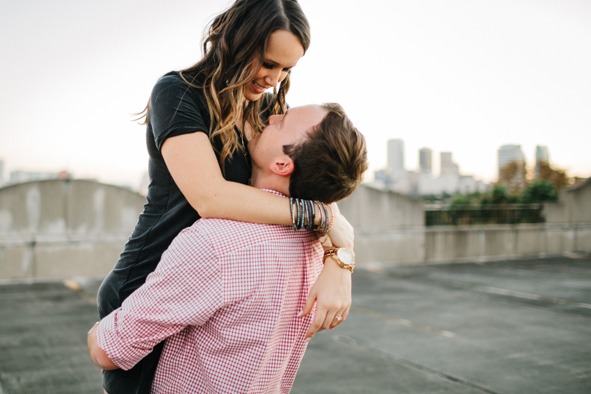Sweet candid engagement photos by Tampa wedding photographer