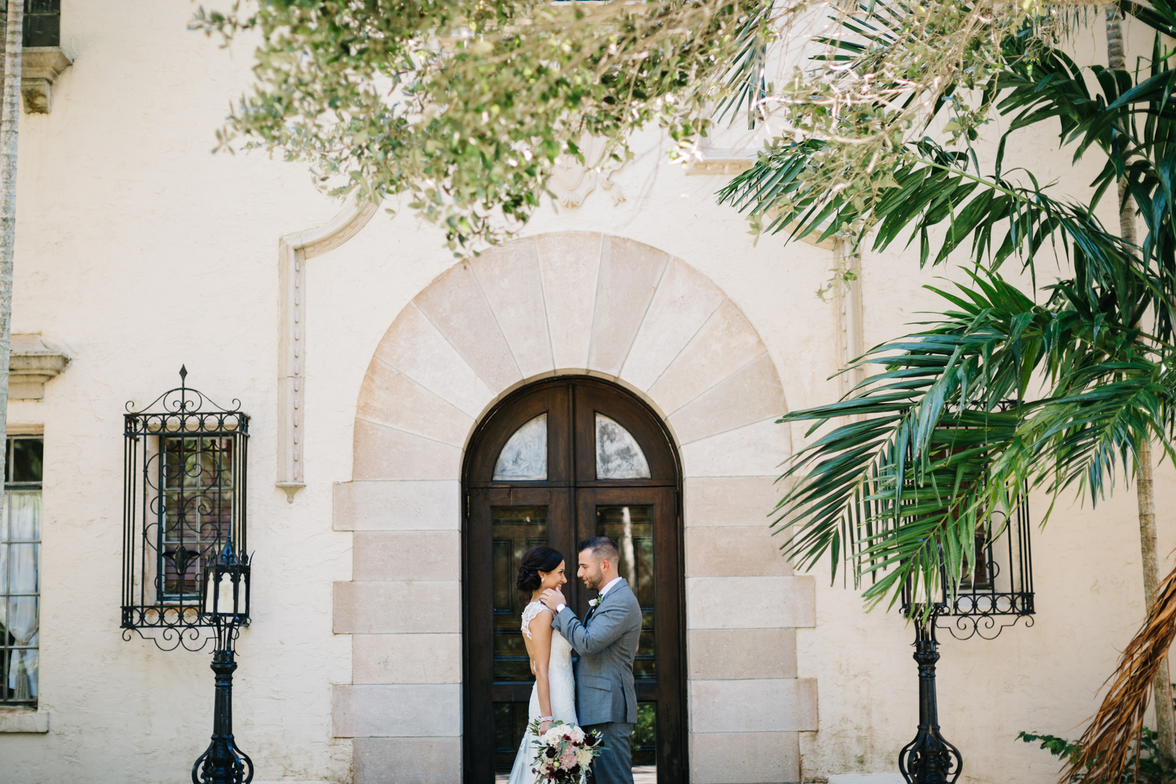 Romantic and candid wedding photos at the Powel Crosley Sarasota