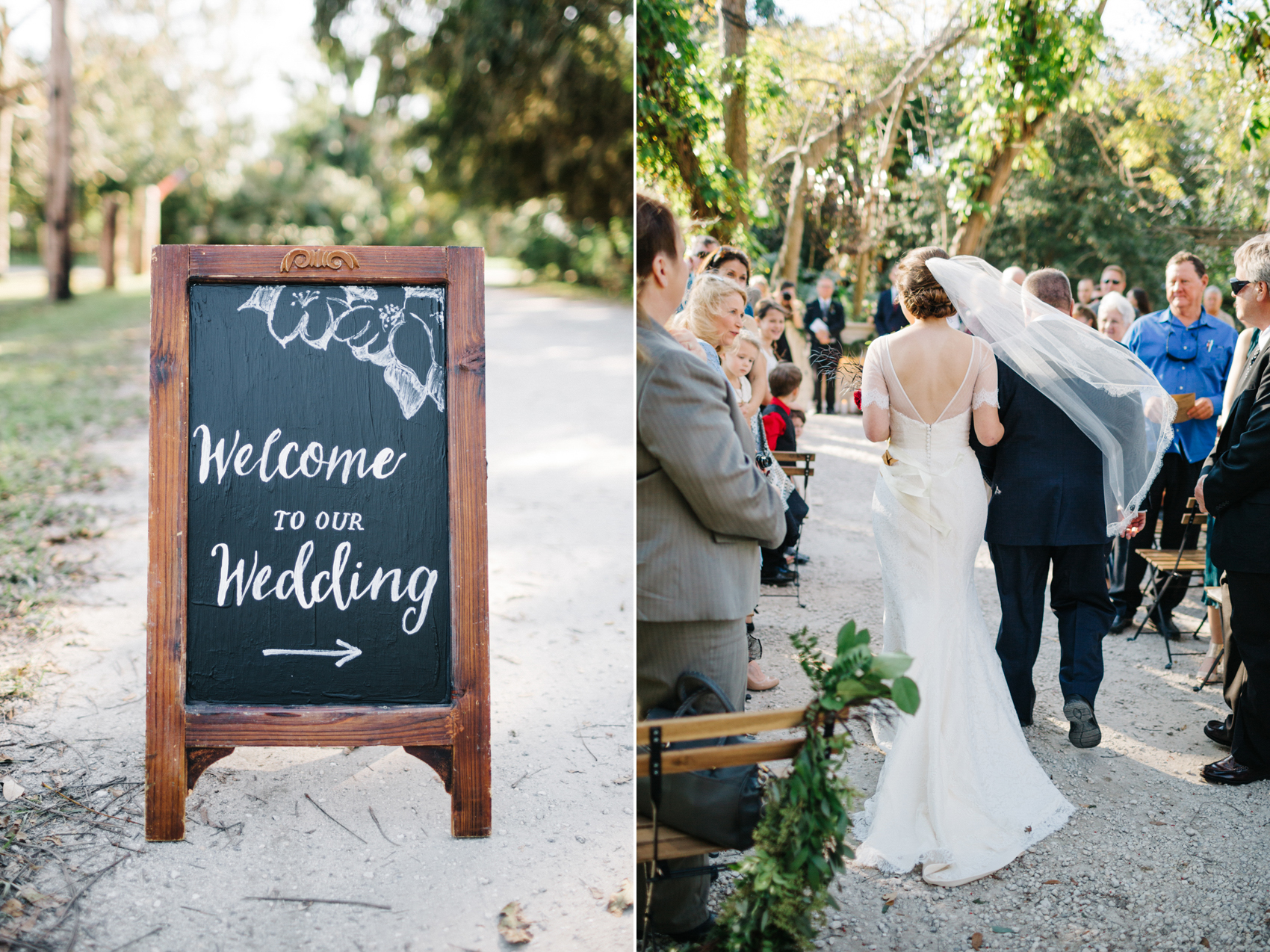 handdrawn chalk signage at the eclectic boho garden wedding