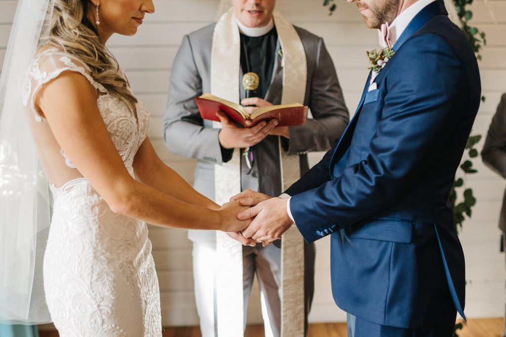 exchanging vows in Tampa wedding ceremony