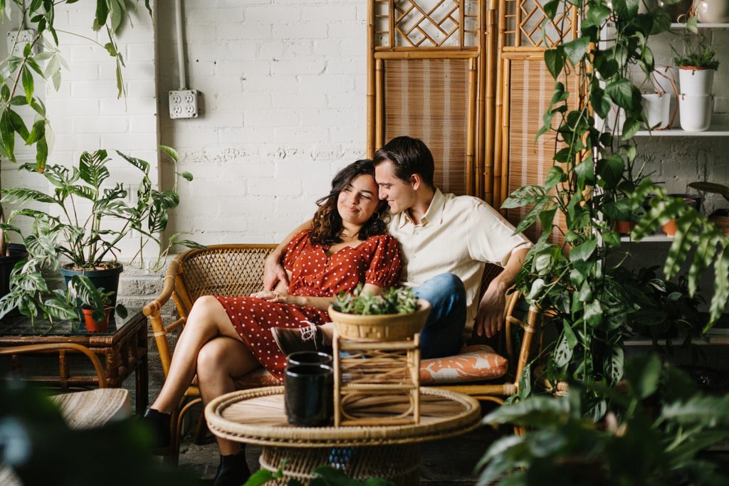 In home engagement session Tampa wedding Photographer