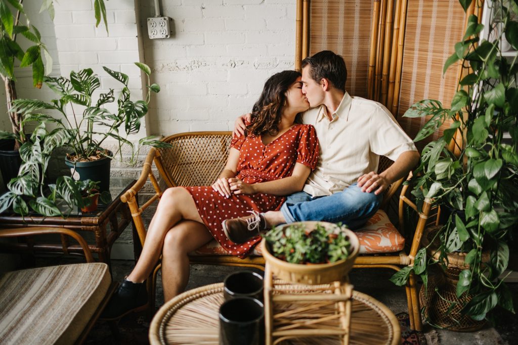 plant shop engagement session in Tampa, Florida