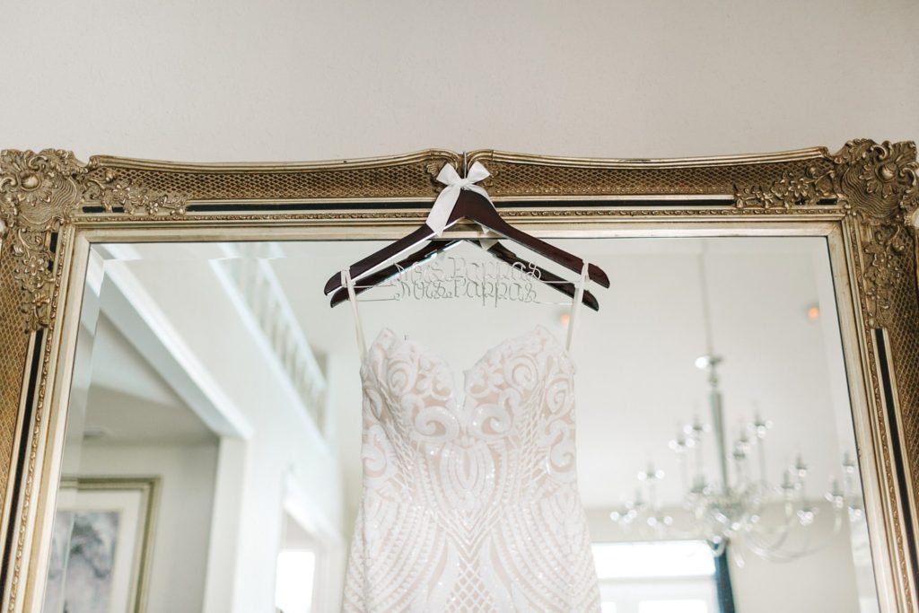 hayley paige wedding dress on custom hanger