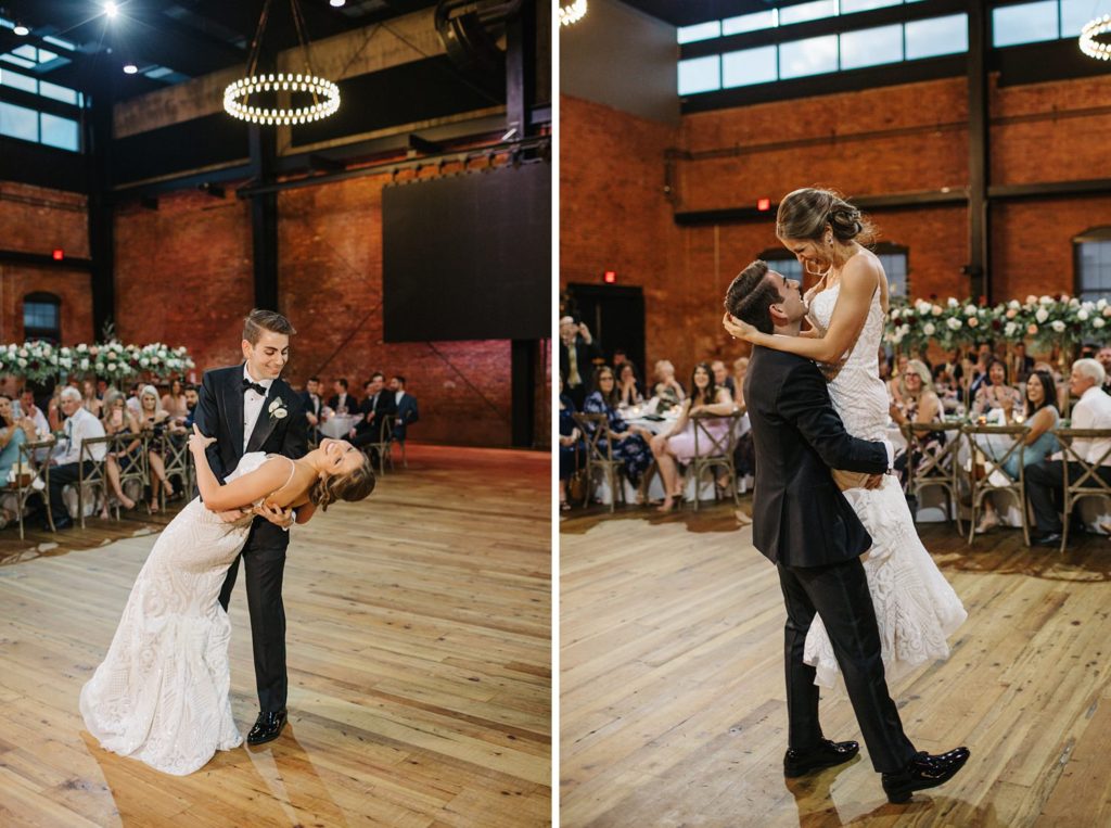 romantic first dance in the gathering