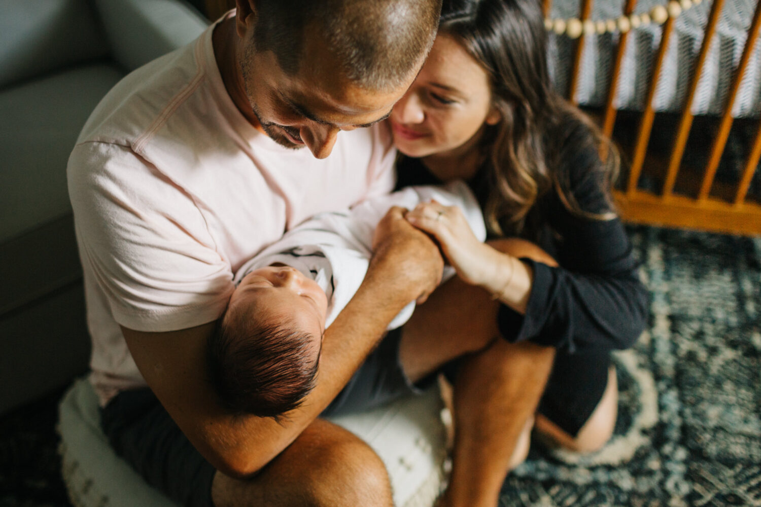 newborn family photos at home with tampa photographer