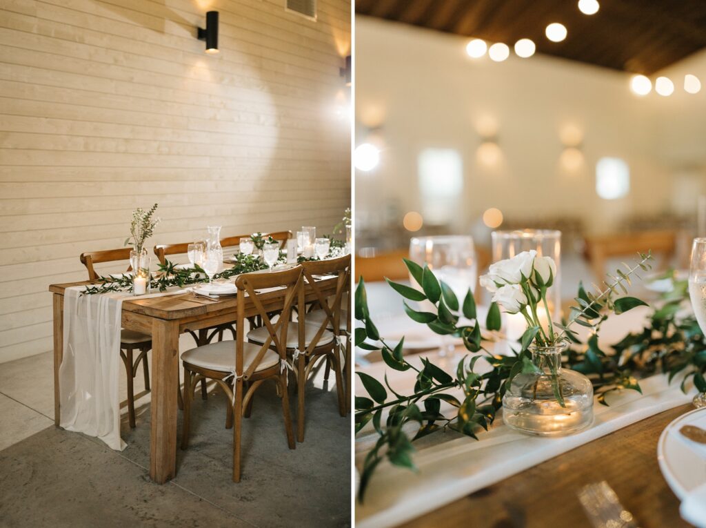 lush greenery centerpieces with candles