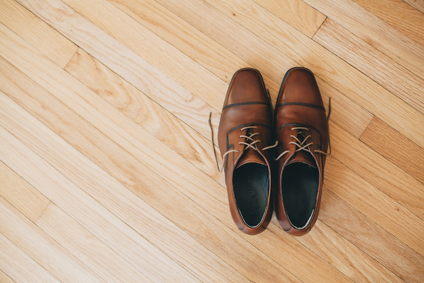 Brown dress shoes for groom