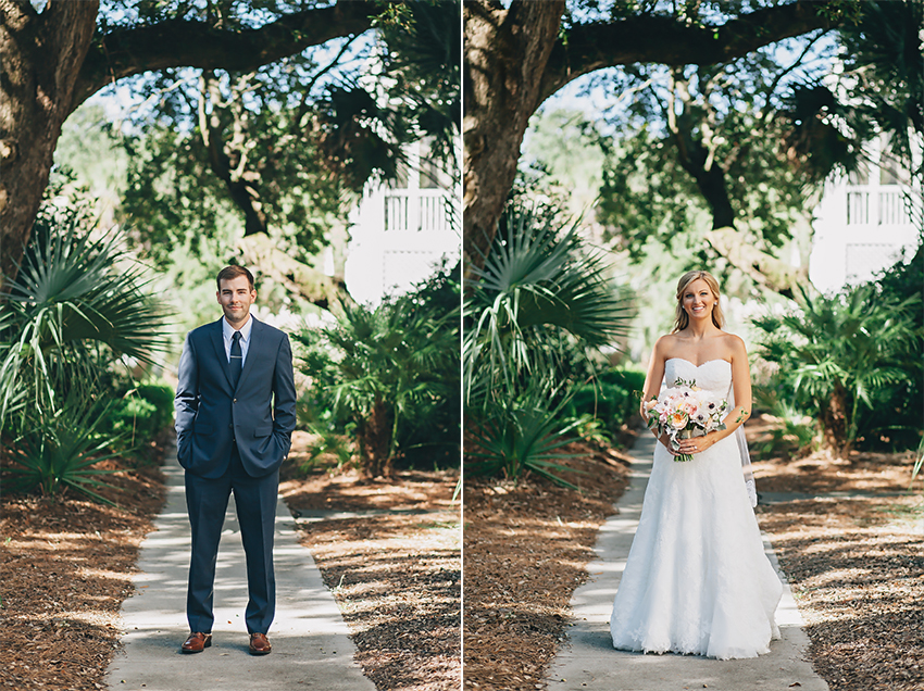 Natural light bride and groom portraits