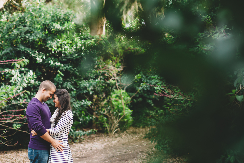 Sweet natural light engagement session at Bok Tower Gardens