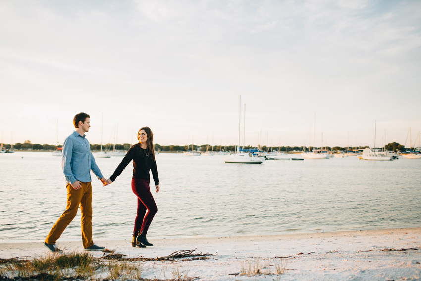 Beautiful tampa engagement session on the beach at sunset