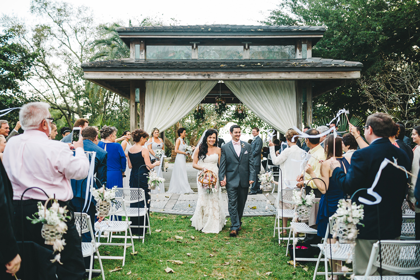 Just married at Sarasota's gorgeous Marie Selby Gardens wedding venue
