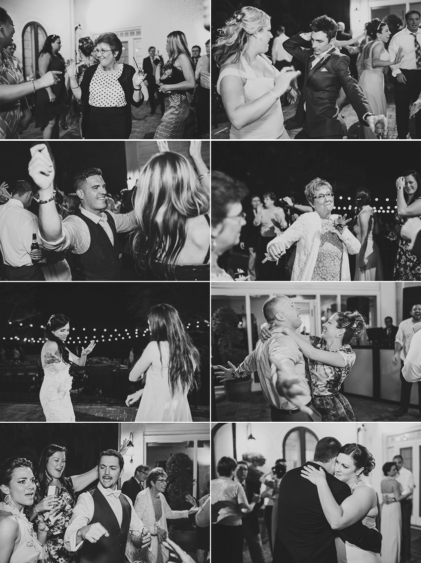 Outdoor wedding reception dancing at florida wedding venue Marie Selby Gardens