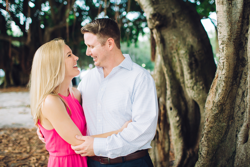 Laughing under the banyon trees in downtown St. Pete