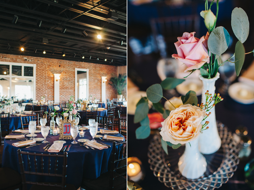 Loft wedding with exposed brick walls at The White Room in St. Augustine Florida