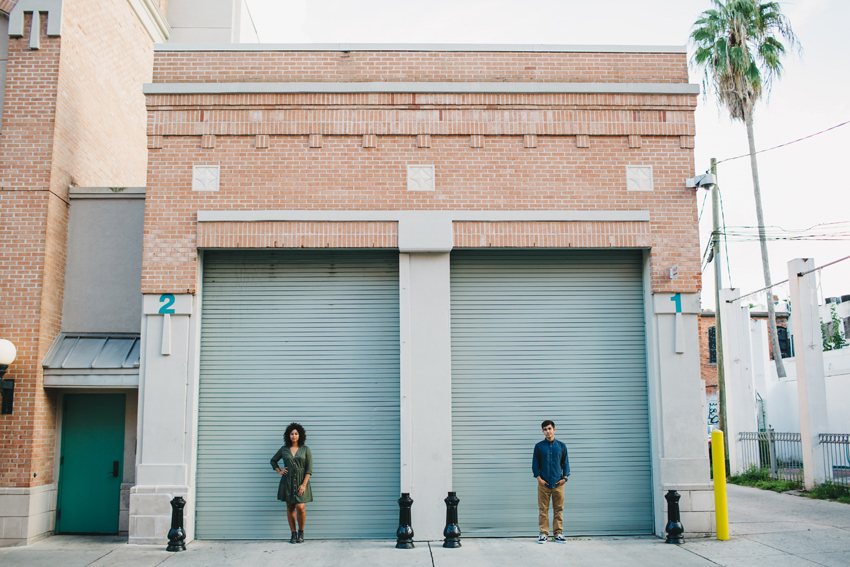 urban lifestyle engagement session by downtown tampa wedding photographer
