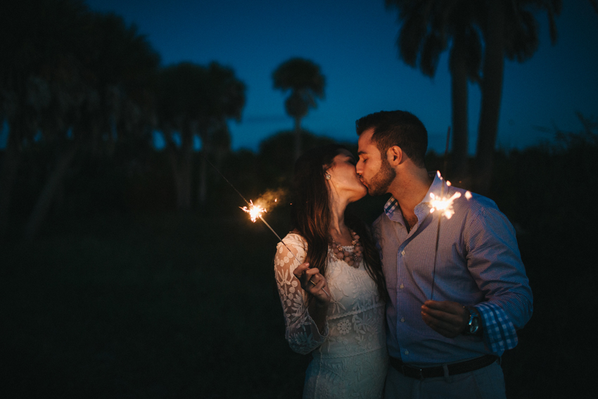 romantic sparkler engagement session photos
