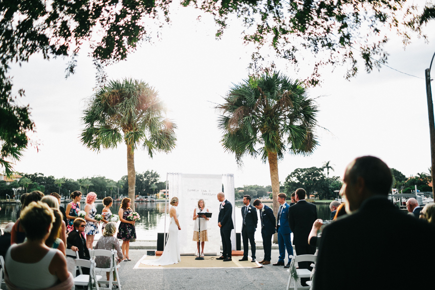 outdoor ceremony in front of the water in st. pete florida