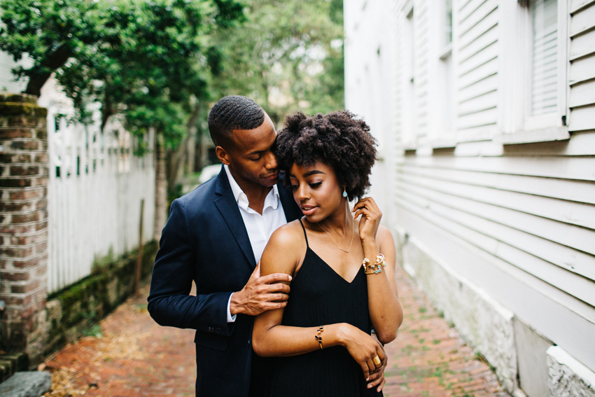 stolls alley engagement session in downtown charleston