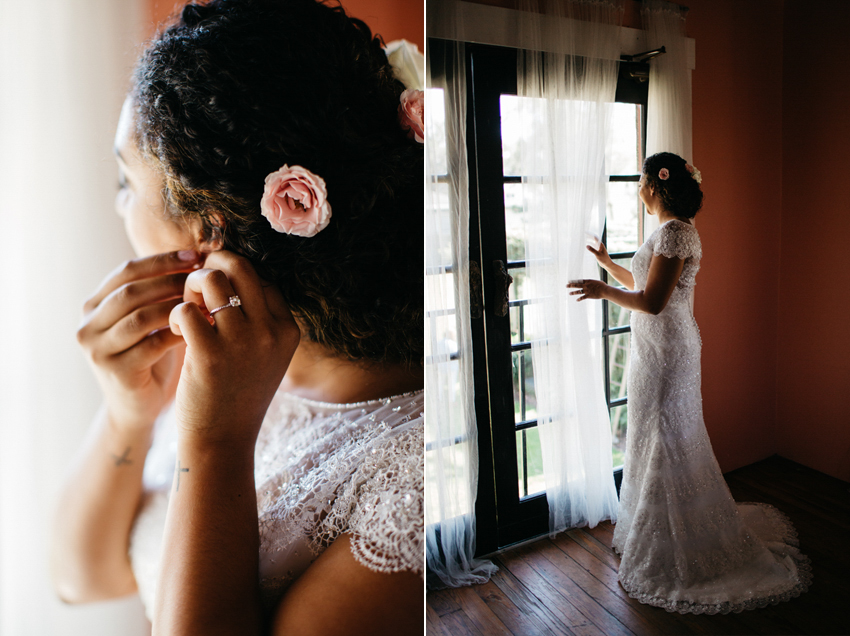 artistic natural light bridal portraits next to the window