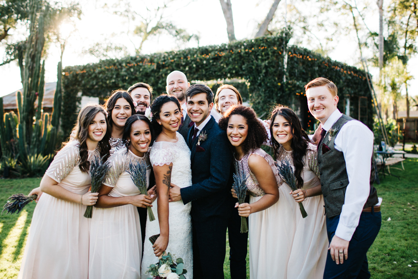 Fun stylish bridal party after the ceremony at The Acre Orlando