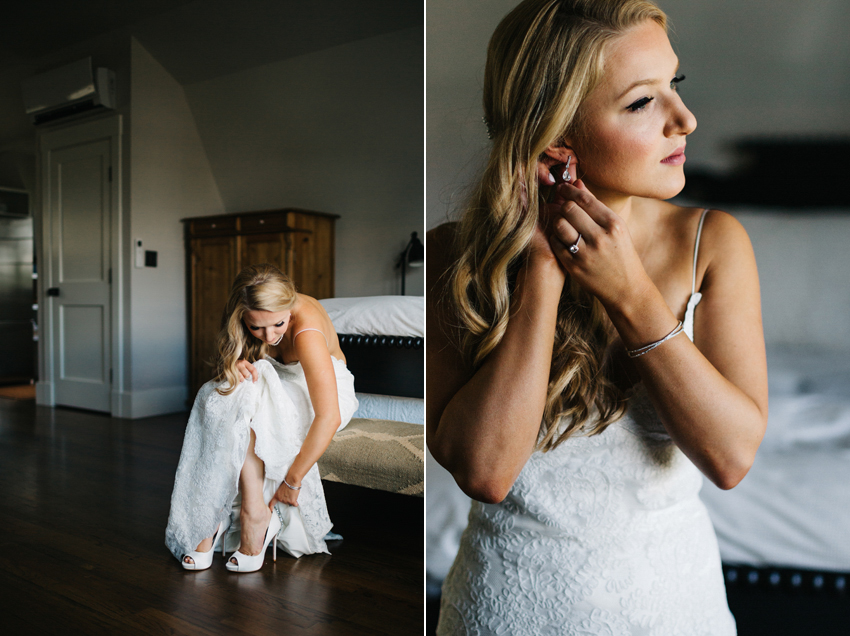 Moody and creative wedding photos with window light in New England by destination wedding photographer Renee Nicole Photography