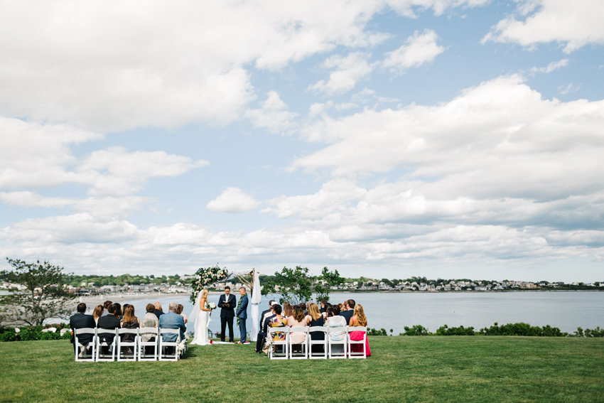 Beautiful intimate waterfront ceremony in Newport, Rhode Island by Renee Nicole Photography