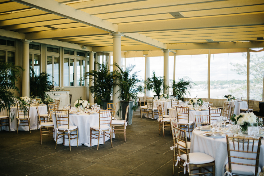 The wedding reception at the Chanler at Cliff Walk