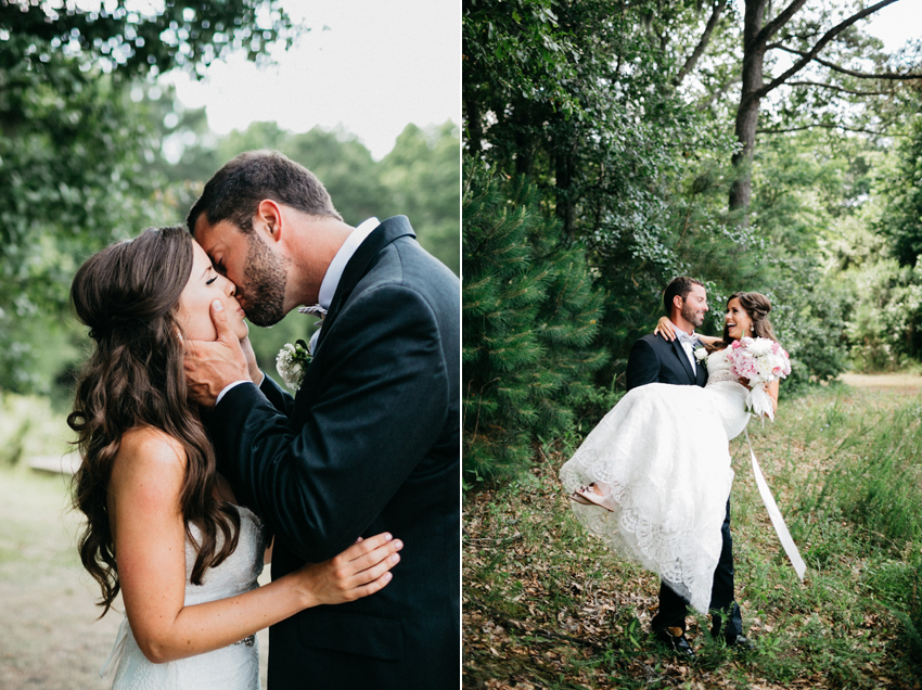 Natural, romantic woodsy wedding photography at The Pepper Plantation in Charleston by Tampa wedding photographer Renee Nicole Photography