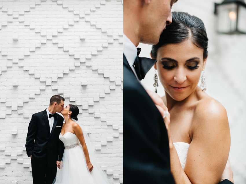 Exposed brick wall wedding venue photos in downtown Tampa