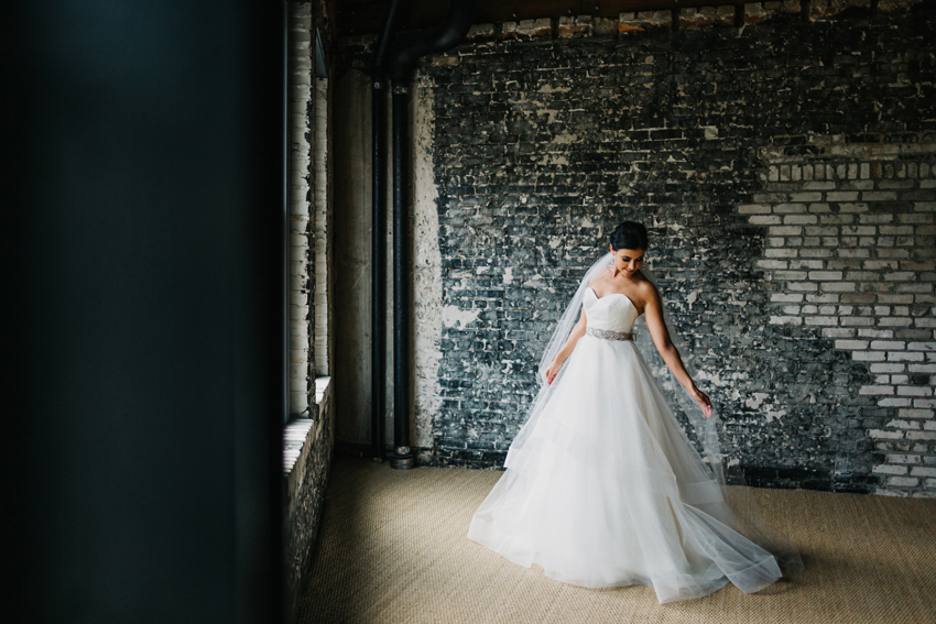 Gorgeous bride wearing a Hayley Paige wedding dress from The White Magnolia at the Oxford Exchange in Tampa