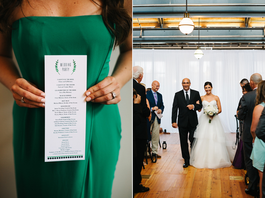 A sweet wedding ceremony in an industrial loft at the Oxford Exchange in Tampa