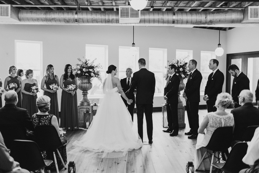 Natural light wedding ceremony in downtown Tampa Florida
