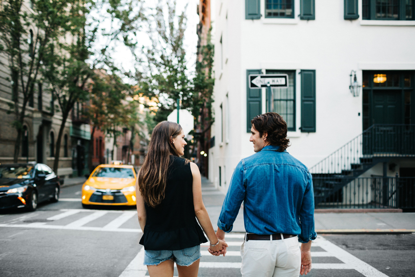 Creative and candid engagement photos in New York City