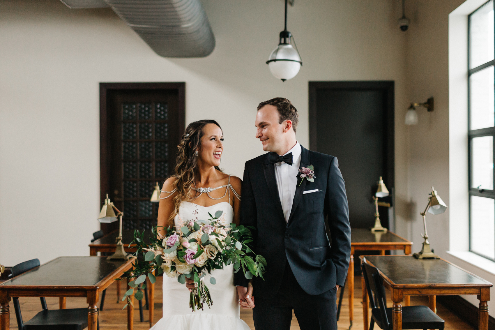 Oxford Exchange wedding photographer in downtown Tampa in an industrial urban venue