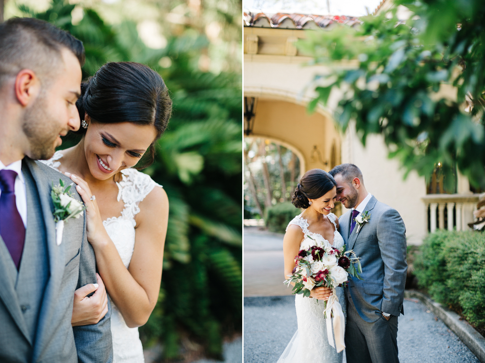 Modern wedding photography in Florida for a garden wedding at the historic Mansion
