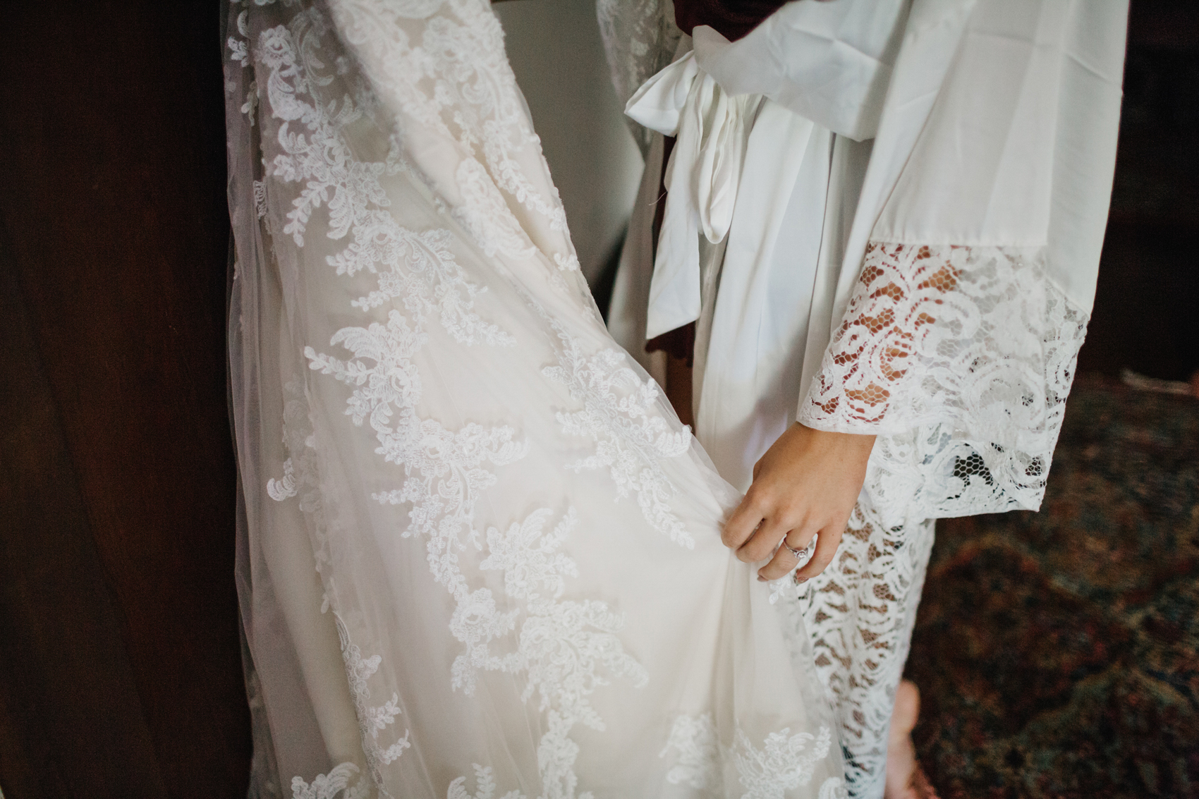 lace details on customized allure bridal dress