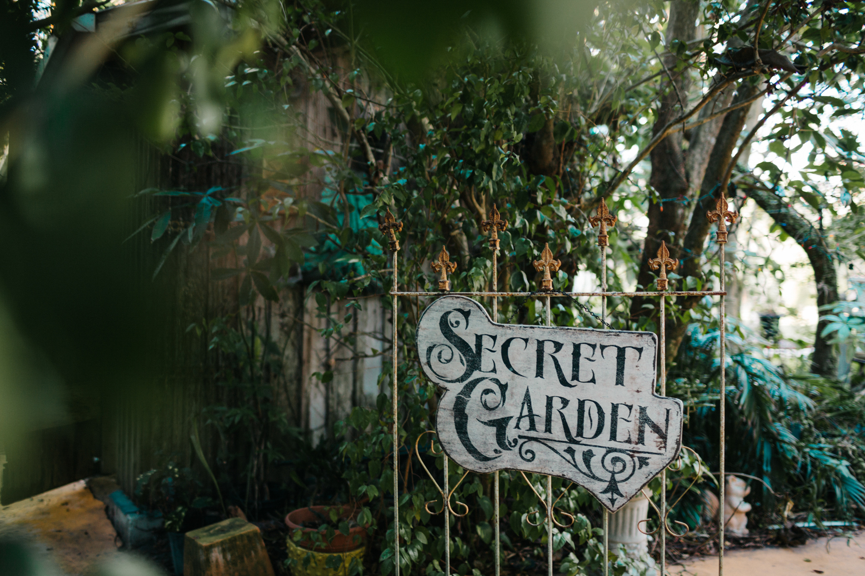 Secret garden sign
