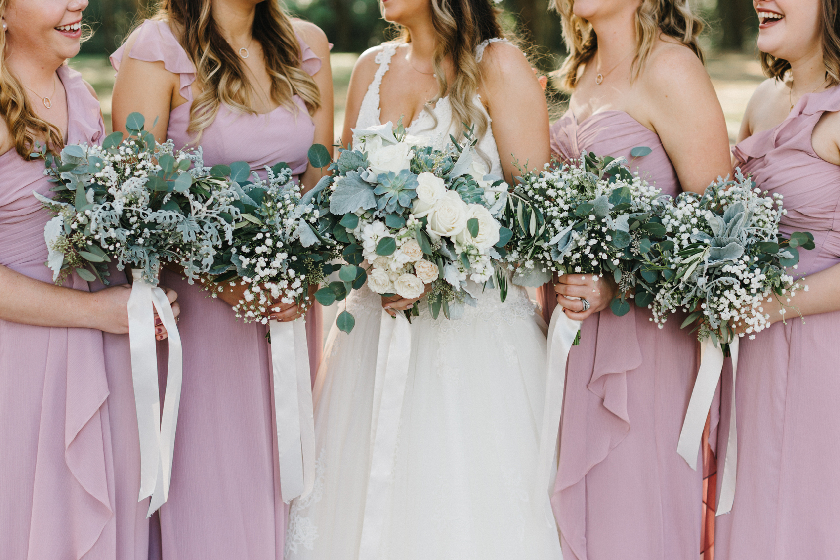 rustic wedding bouquets with succelents and baby breath
