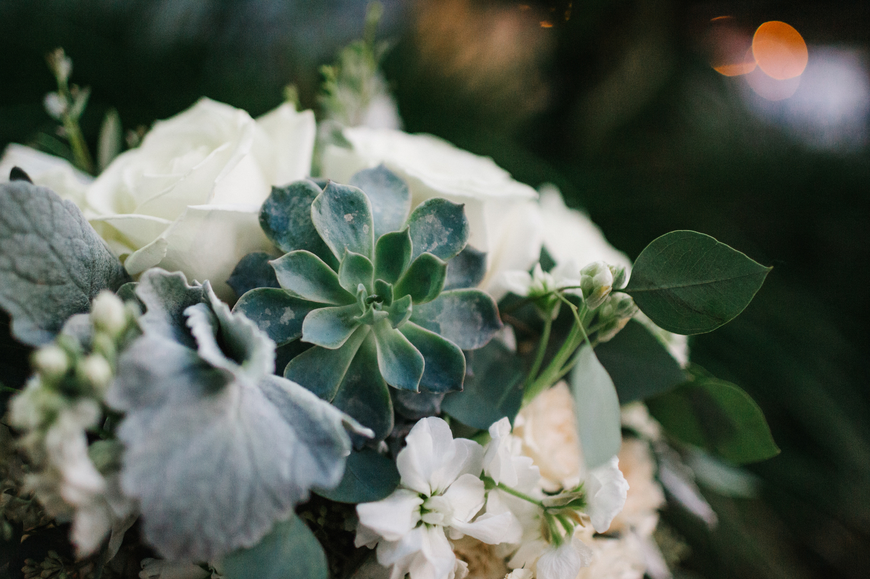 rustic bridal bouquet by 2birds events with succeulents and greenery