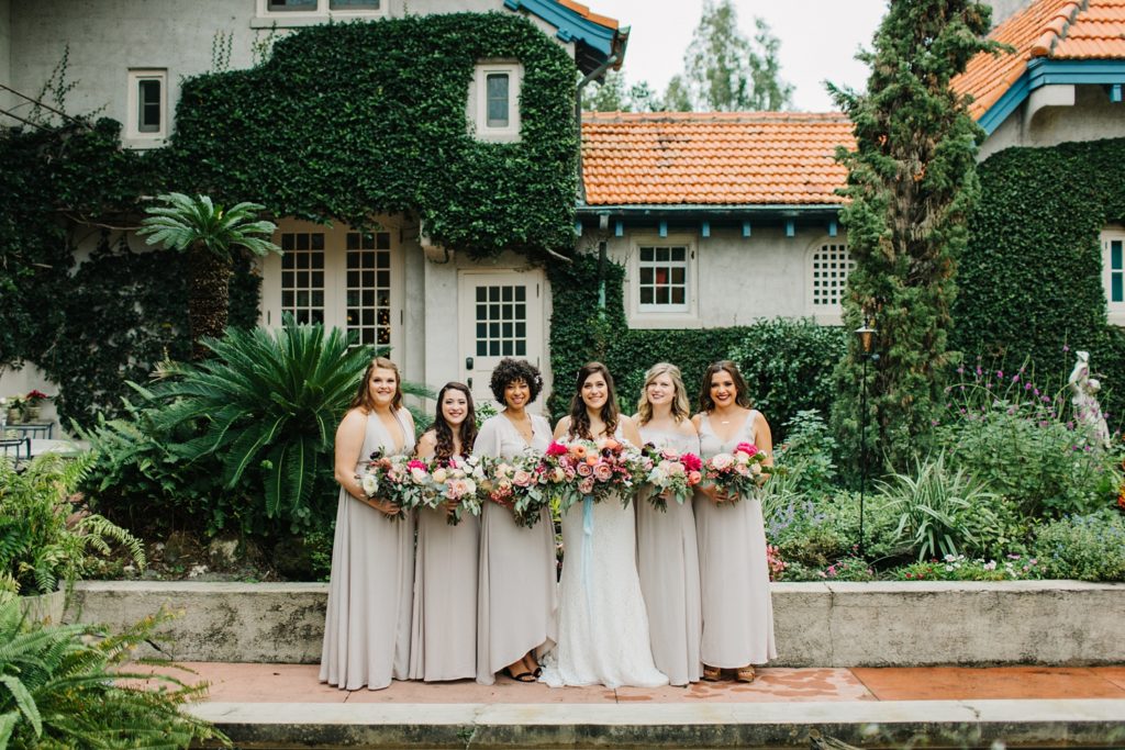 bridesmaid photos at historic venue Sydonie Mansion in Orlando 