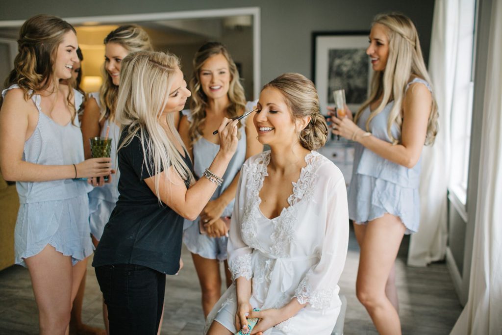 lasting luxe doing the bride's hair and makeup