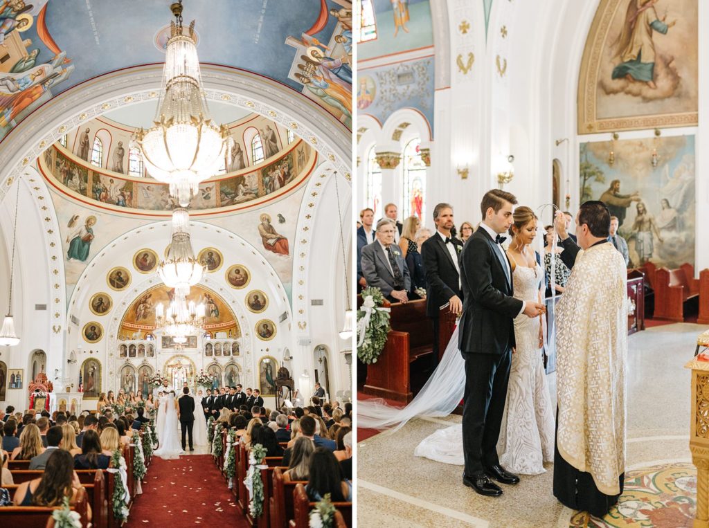 Wedding ceremony at St. Nicholas Greek Orthodox Cathedral