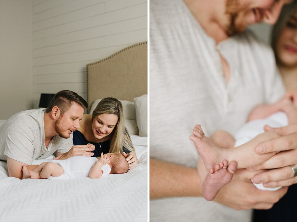 sweet neutral colored newborn session