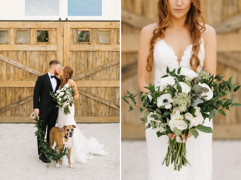 Wedding photos with dogs at The Mulberry in FLorida