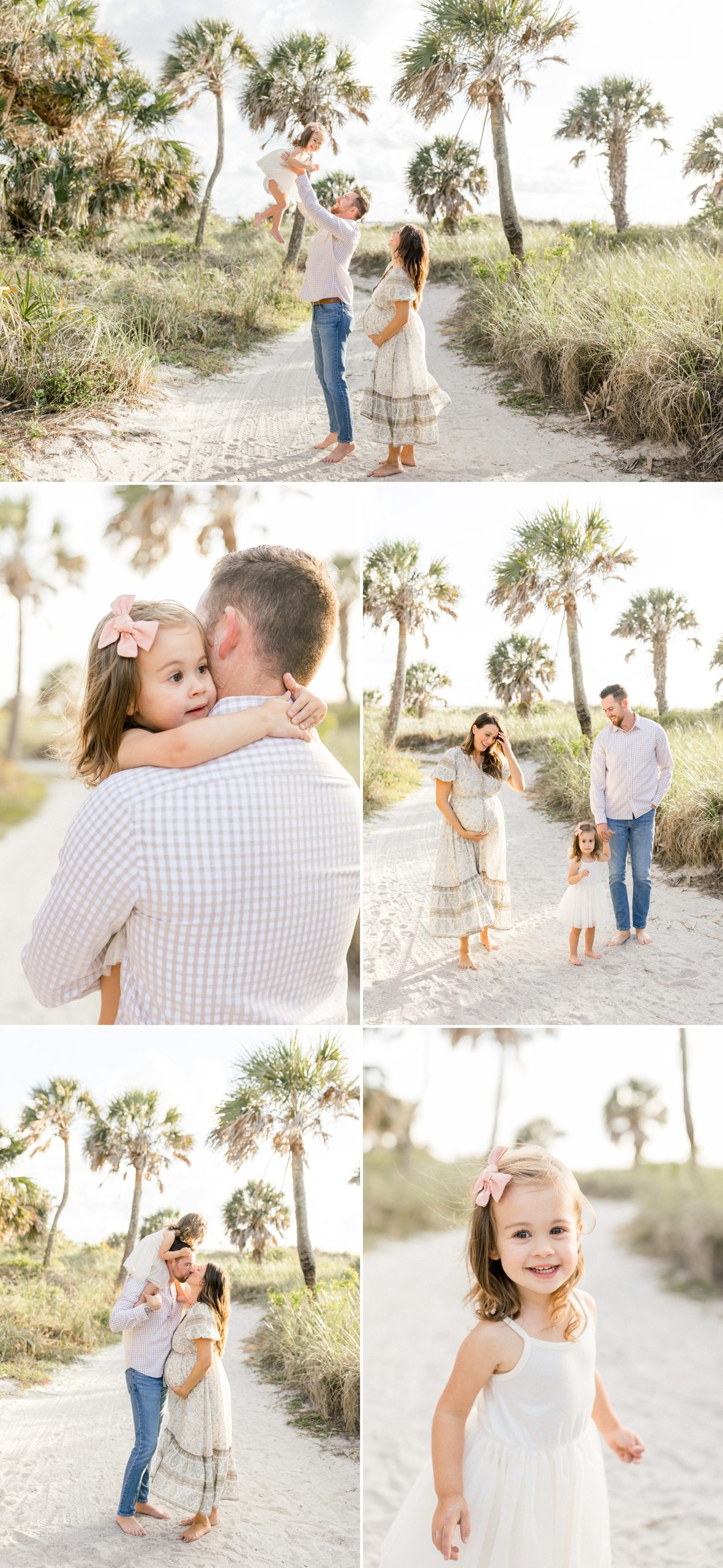 South Tampa Maternity photos at Fort De Soto beach at sunset