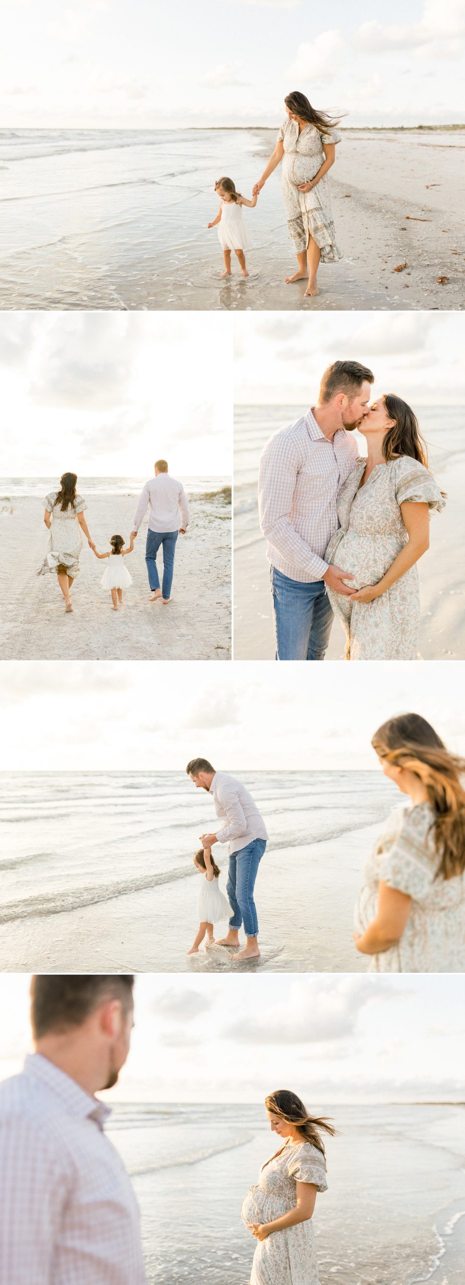 Sunset maternity photos on the beach by South Tampa Photographer